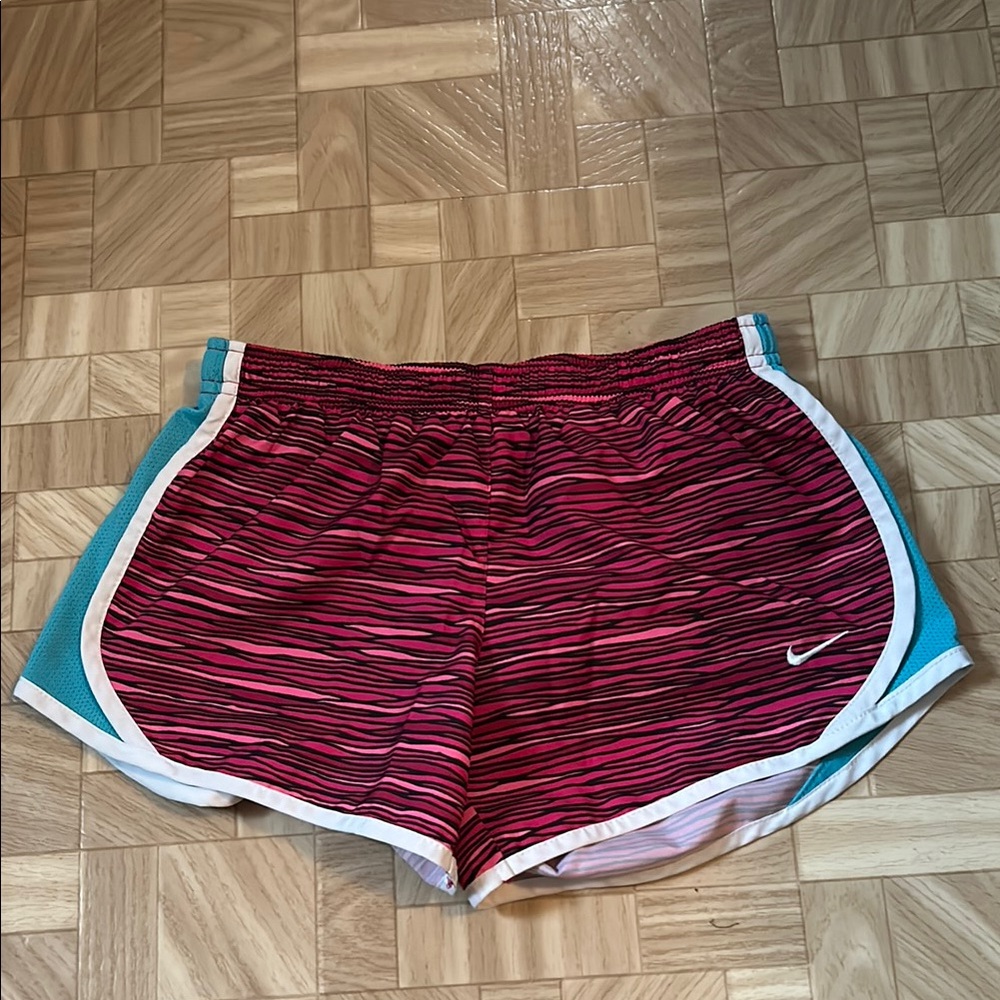 Girls Nike Pink and Blue Athletic Shorts Dri-FIT